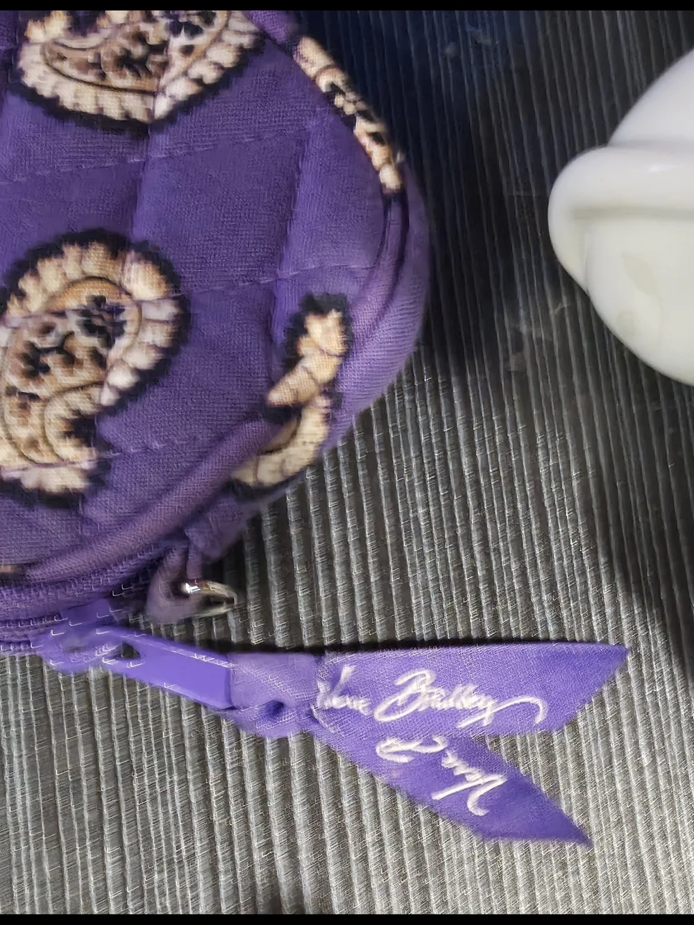Vera Bradley Purple Paisley Quilted Wristlet